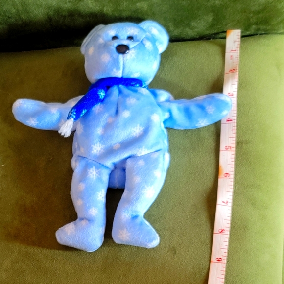 Ty Beanie Baby 1999 Holiday Teddy Bear - Blue & White Size 9" *Missing Ty Tag * - Picture 6 of 6